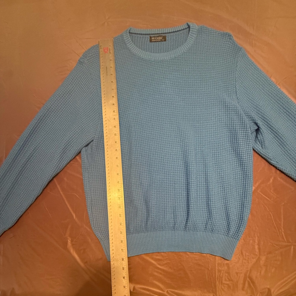 Vintage St. Croix Men's Blue Crewneck Golf Sweater Size Large - Picture 7 of 10